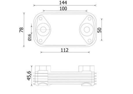 Масляний радіатор MITSUBISHI CANTER (FB7, FB8, FE7, FE8) VII, CANTER (FE5, FE6) VI, IVECO DAILY III, DAILY IV, DAILY V, DAILY VI, MASSIF, CITROEN JUMPER II 4P10-0AT3-F30DTE(F1CE3481N) 07.99- MAHLE / KNECHT CLC320000S