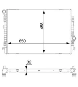 Радіатор двигуна AUDI A3, Q2, Q3, TT, SEAT ATECA, LEON, LEON SC, LEON ST, TARRACO, SKODA KAROQ, KODIAQ I, OCTAVIA III, OCTAVIA IV, SUPERB III, VW ARTEON, ARTEON SHOOTING BRAKE 2.0D 09.12- MAHLE / KNECHT CR1593000S