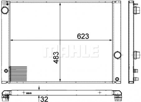 Радиатор MAHLE / KNECHT CR1682000P (фото 1)