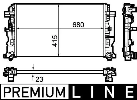 Радіатор охолодження двигуна Mahle MAHLE / KNECHT CR 1710 000P (фото 1)