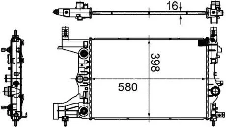 Радиатор охлаждения двигателя MAHLE / KNECHT CR2122000S