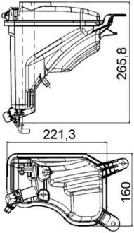 Розширювальний бачок BMW 116-130i/316-335i/X1 \'\'04-15 MAHLE / KNECHT CRT 207 000S (фото 1)