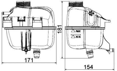 ZBIORNIK WYROWNAWCZY CHLODNICY MAHLE / KNECHT CRT87001S (фото 1)