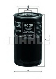 Фильтр топлива MAHLE / KNECHT KC 28 (фото 1)