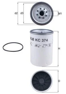 Фильтр топлива MAHLE / KNECHT KC 374D