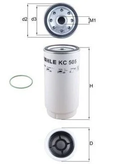 Фільтр палива KNECHT/MAHLE TRUCK KC 505D MERCEDES TRUCKS MAHLE / KNECHT KC505D