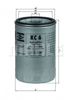 Фільтр паливний KHD MAHLE / KNECHT KC6 (фото 1)
