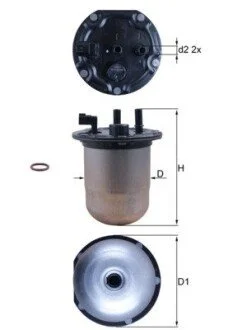 Фильтр топливный RENAULT DUSTER 1.5 DCI 10- (KNECHT-MAHLE) MAHLE / KNECHT KL1133D