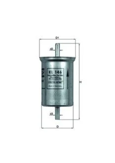 Топливный фильтр MAHLE / KNECHT KL146