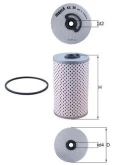 Фильтр топлива MAHLE / KNECHT KX 36D