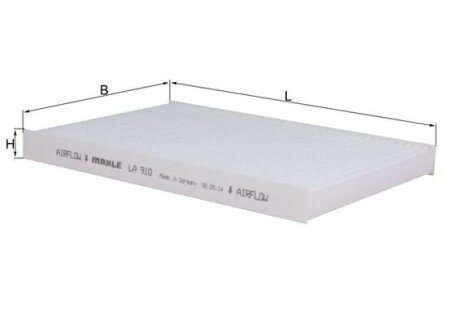 Filter, interior air MAHLE / KNECHT LA910 (фото 1)