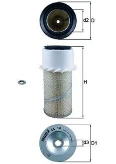 Фільтр повітряний MAHLE / KNECHT LX14