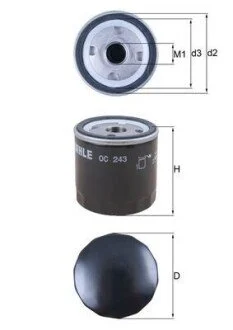 Фильтр масляный MAHLE / KNECHT OC 243 (фото 1)