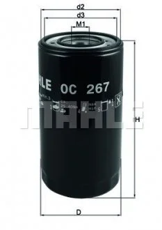 Фильтр масляный Mahle MAHLE / KNECHT OC 267 (фото 1)