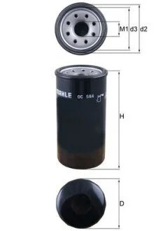 Фильтр масляный MAHLE / KNECHT OC 584 (фото 1)