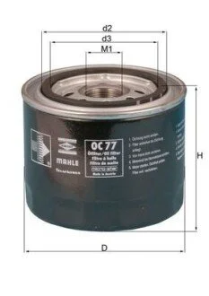 Фильтр масляный Mahle Honda MAHLE / KNECHT OC77