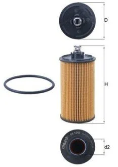 Фільтр масляний MAHLE / KNECHT OX 1245D