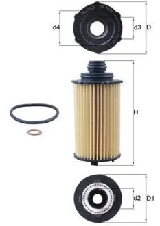 Фільтр масляний MAHLE / KNECHT OX 1310D