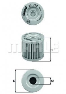 Фильтр MAHLE / KNECHT OX798 (фото 1)