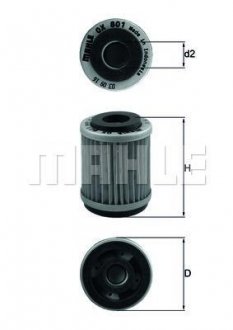 Фильтр MAHLE / KNECHT OX801 (фото 1)