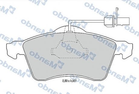 Гальмівні колодки до дисків MANDO MBF015022 (фото 1)