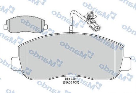 Гальмівні колодки до дисків MANDO MBF015042