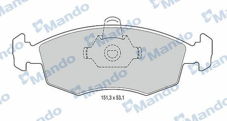 Гальмівні колодки до дисків MANDO MBF015166 (фото 1)