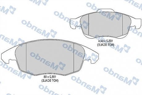 Гальмівні колодки до дисків MANDO MBF015238