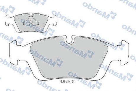 Гальмівні колодки до дисків MANDO MBF015400 (фото 1)