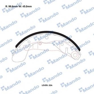 Колодки гальмівні барабан (вир-во) MANDO RMLD04