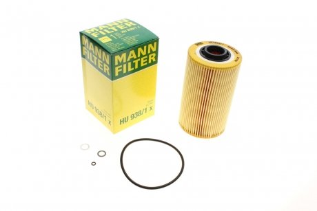 Фильтр масляный двигателя MANN HU938/1X (фото 1)