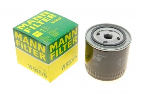 Фильтр масла Chrysler Vojager 91- -FILTER MANN W 920/6