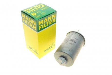 Фильтр топливный LT2.4D/T3 88>/T4 90>/Golf II87>/Golf III/Passat B3/B4/Sharan -FILTER MANN WK 842/4