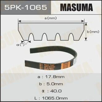 Ремінь поліклиновий MASUMA 5PK1065 (фото 1)