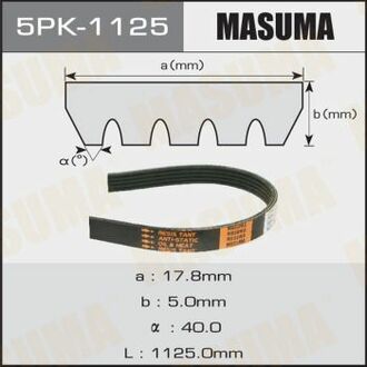 Ремінь поліклиновий MASUMA 5PK1125