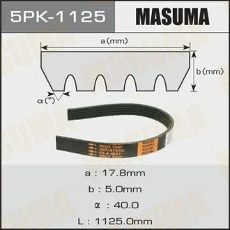 Ремень поликлиновый MASUMA 5PK1125
