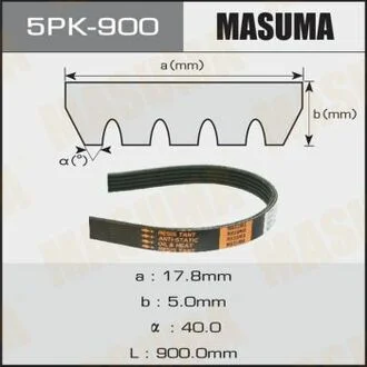 Ремень поликлиновый MASUMA 5PK900