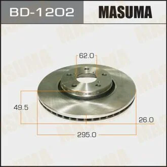 Тормозной диск перед. AURIS, COROLLA, AVENSIS/ADE150 [уп.2] MASUMA BD1202