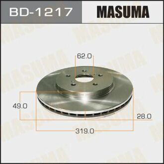 Тормозной диск перед. HARRIER/ ACU3#, GSU3#, MCU3# [уп.2] MASUMA BD1217