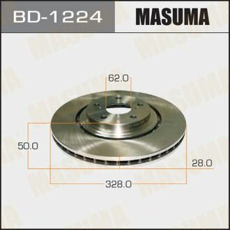 Тормозной диск перед. LEXUS/ RX270, 350, 450H [уп.2] MASUMA BD1224 (фото 1)