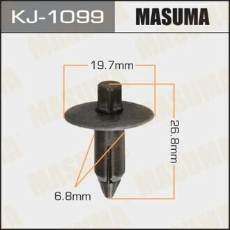 Клипса автомобильная (автокрепеж) 1099-KJ [уп.50] MASUMA KJ1099
