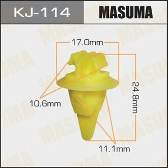 Кліпса (пластикова кріпильна деталь).. MASUMA KJ114 (фото 1)