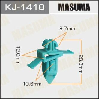 Кліпса (пластикова кріпильна деталь) MASUMA KJ1418 (фото 1)