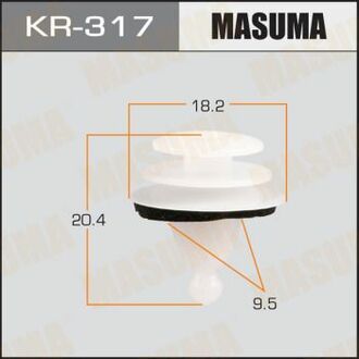 Клипса автомобильная MASUMA KR317 (фото 1)