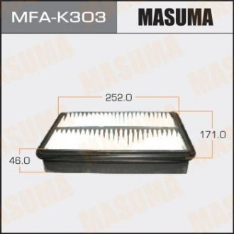 Воздушный фильтр A2517 LHD KIA/ SPORTAGE/ V2000, V2700 04- (1/40) MASUMA MFAK303 (фото 1)