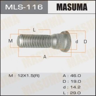 Шпилька колеса Toyota MASUMA MLS116