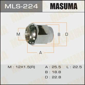Гайка колісна 1шт MASUMA MLS-224
