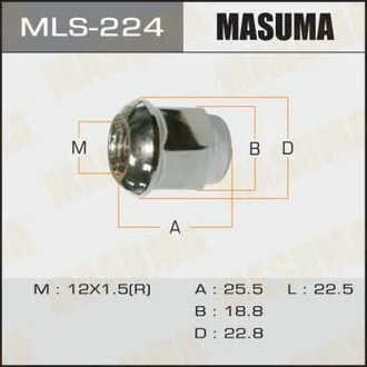 Гайка колесная 1шт MASUMA MLS-224