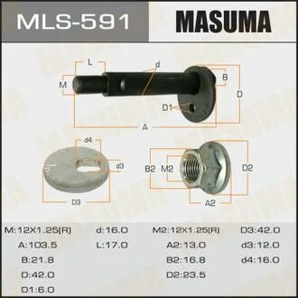Болт ексцентрик к-т. MASUMA MLS591