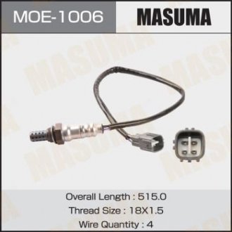 Датчик кислорода (лямбда-зонд) Toyota Highlander (00-07) MASUMA MOE1006 (фото 1)